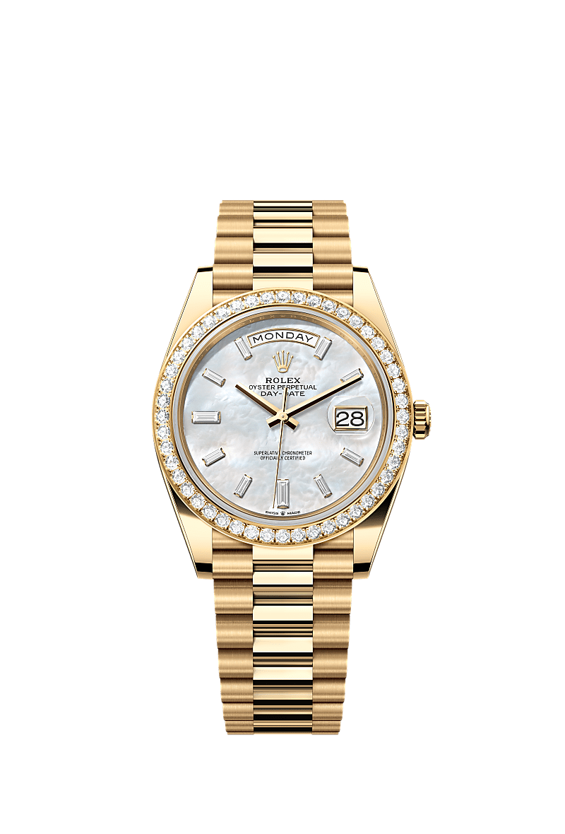 Day-Date 40  Oyster, 40 mm, yellow gold and diamonds  Reference 228348RBR