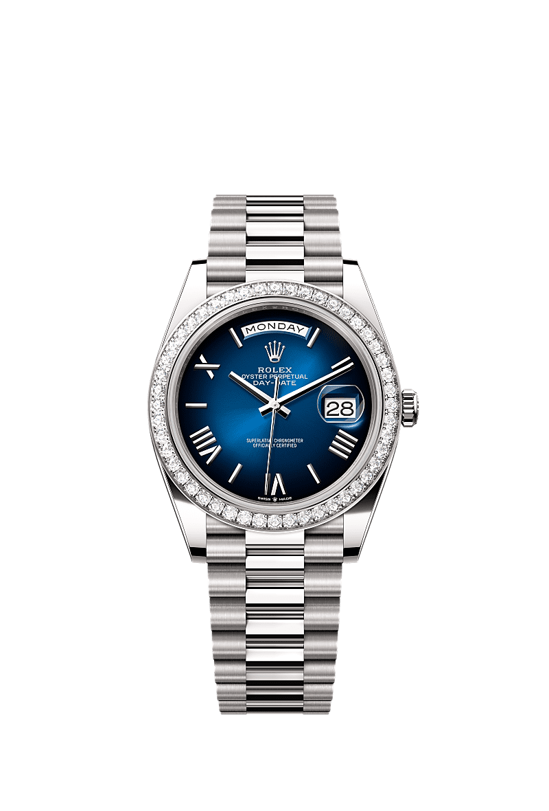 Day-Date 40  Oyster, 40 mm, white gold and diamonds  Reference 228349RBR