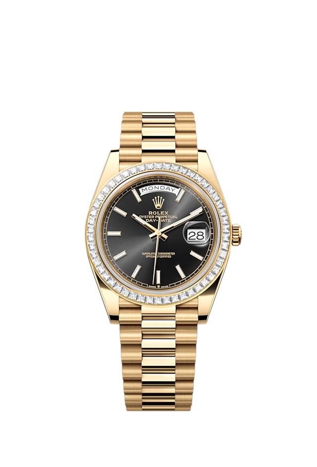 Day-Date 40, 18k Yellow Gold with Diamond-set, 40mm, Ref# 228398tbr-0041