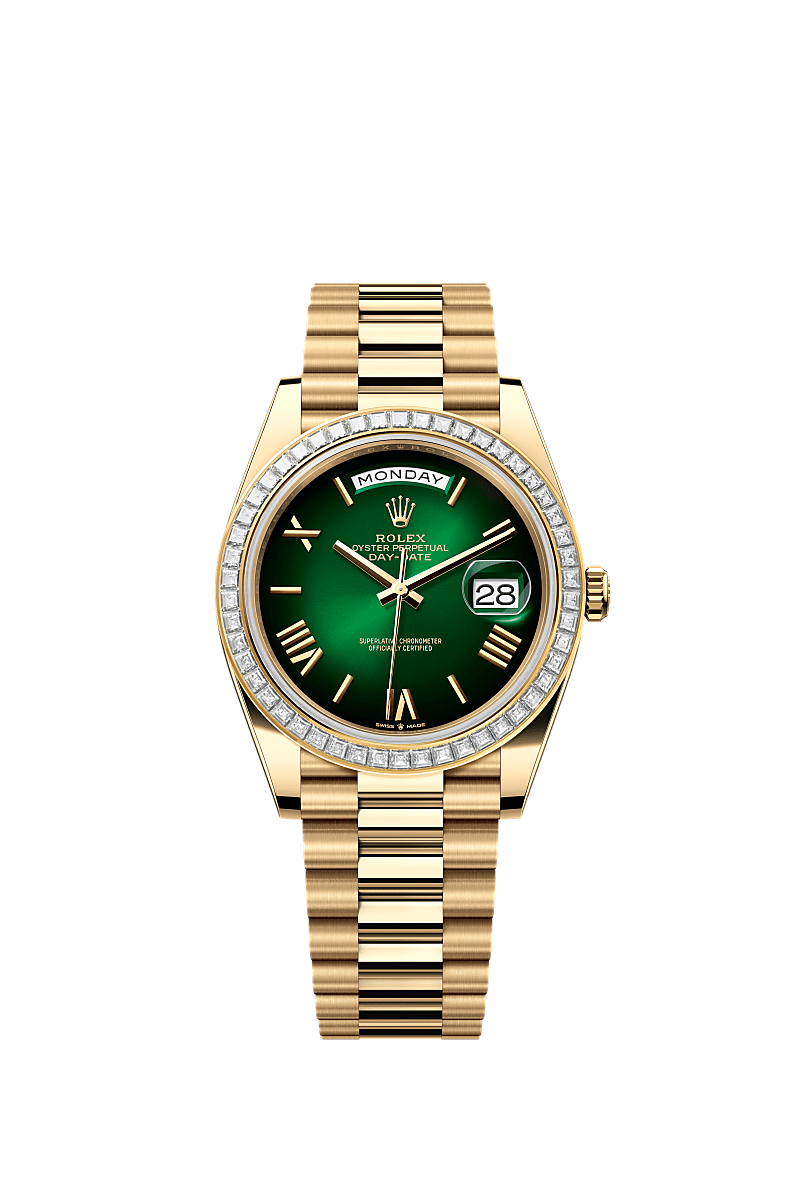 Day-Date 40  Oyster, 40 mm, yellow gold and diamonds  Reference 228398TBR
