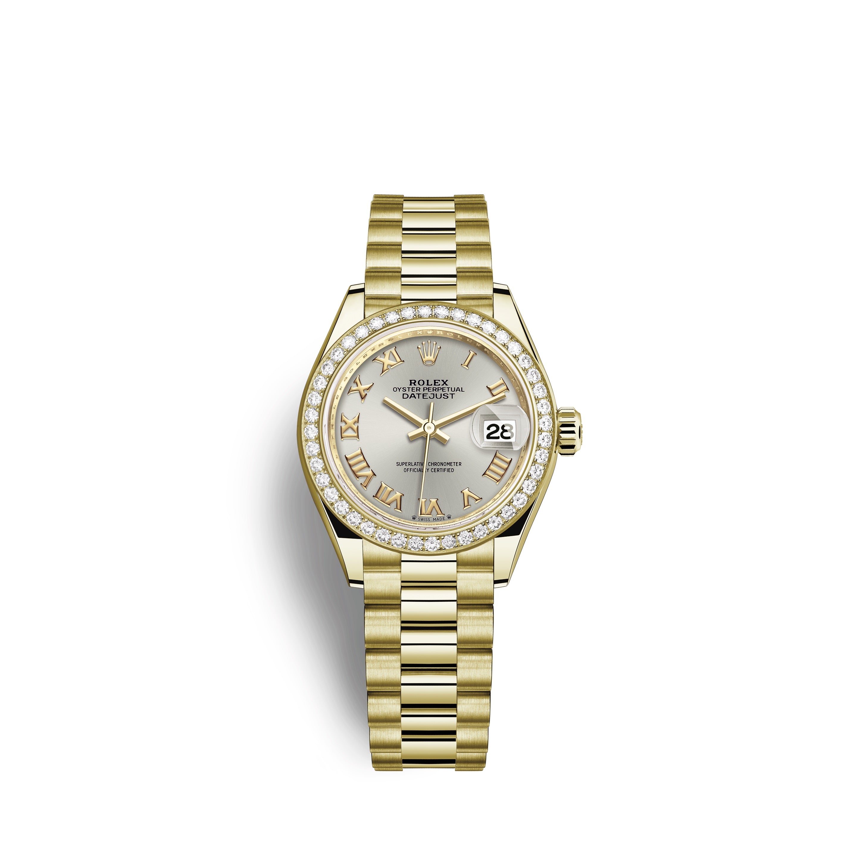 Lady-Datejust 28, 18kt Yellow Gold and diamonds, Ref# 279138RBR-0017