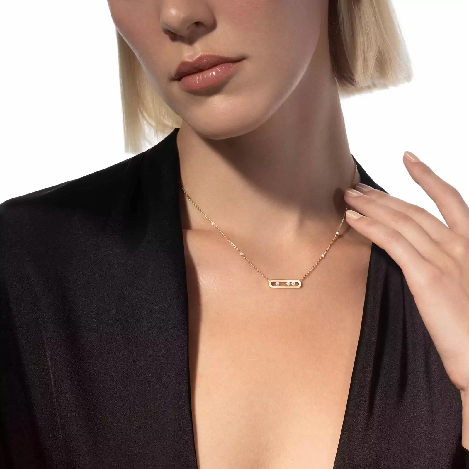 Baby Move Yellow Gold Diamond Necklace