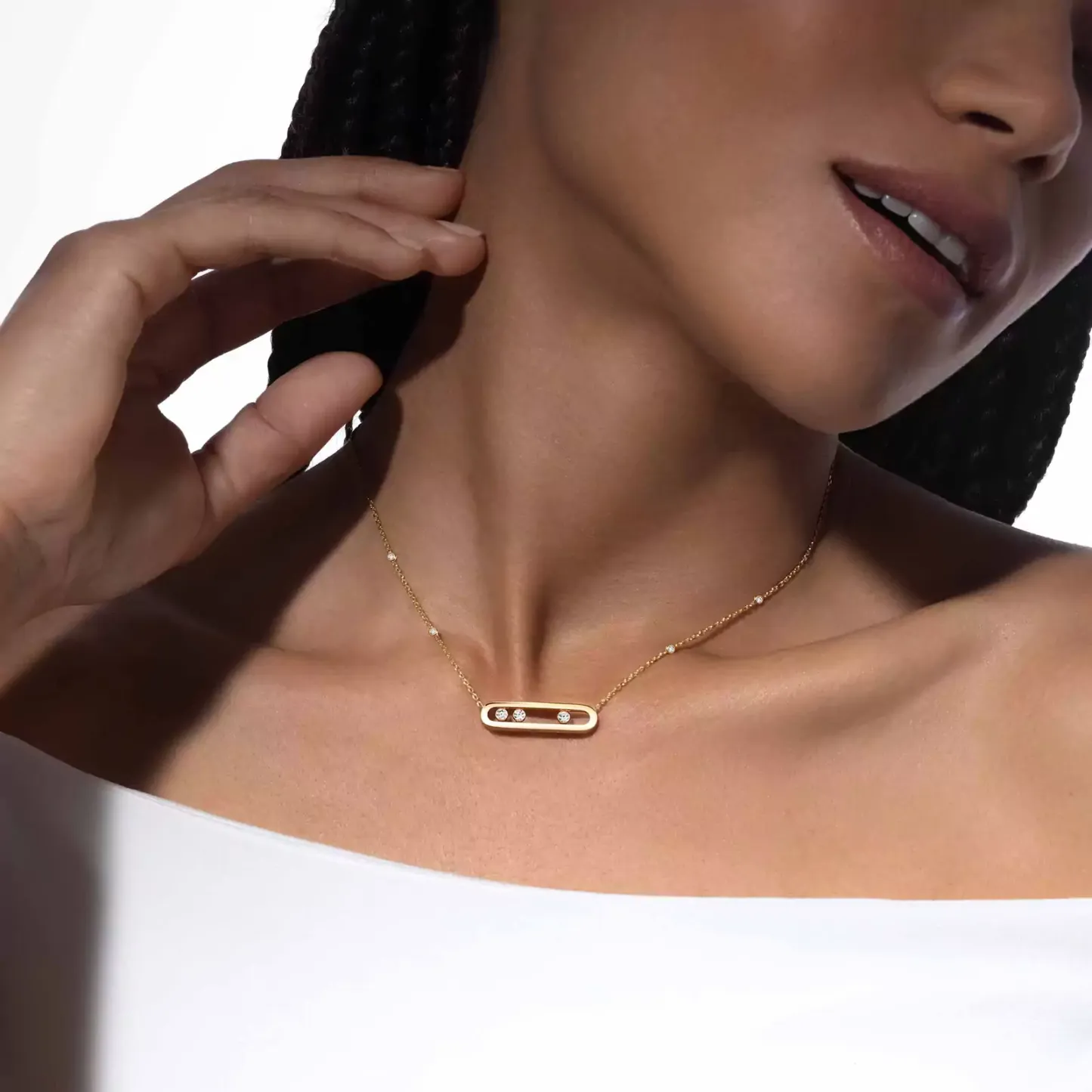 Move Yellow Gold Diamond Necklace