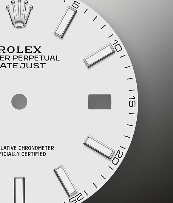 Datejust 41 Oystersteel and 18K White Gold 41 mm White Dial,  Ref# 126334-0010