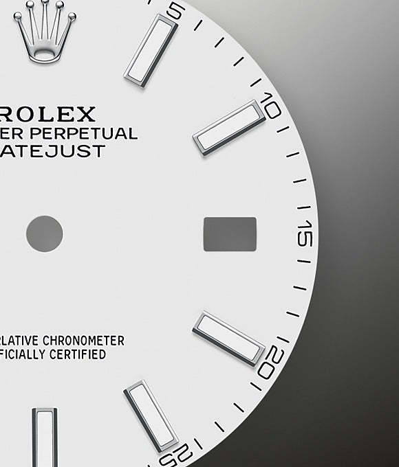 Datejust 41 Oystersteel and 18K White Gold 41 mm White Dial,  Ref# 126334-0010