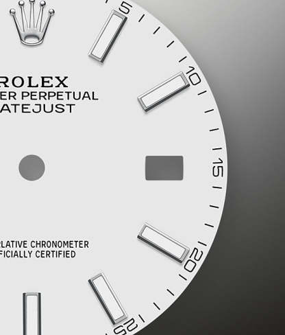 Datejust 41 Oystersteel and 18K White Gold 41 mm White Dial,  Ref# 126334-0010
