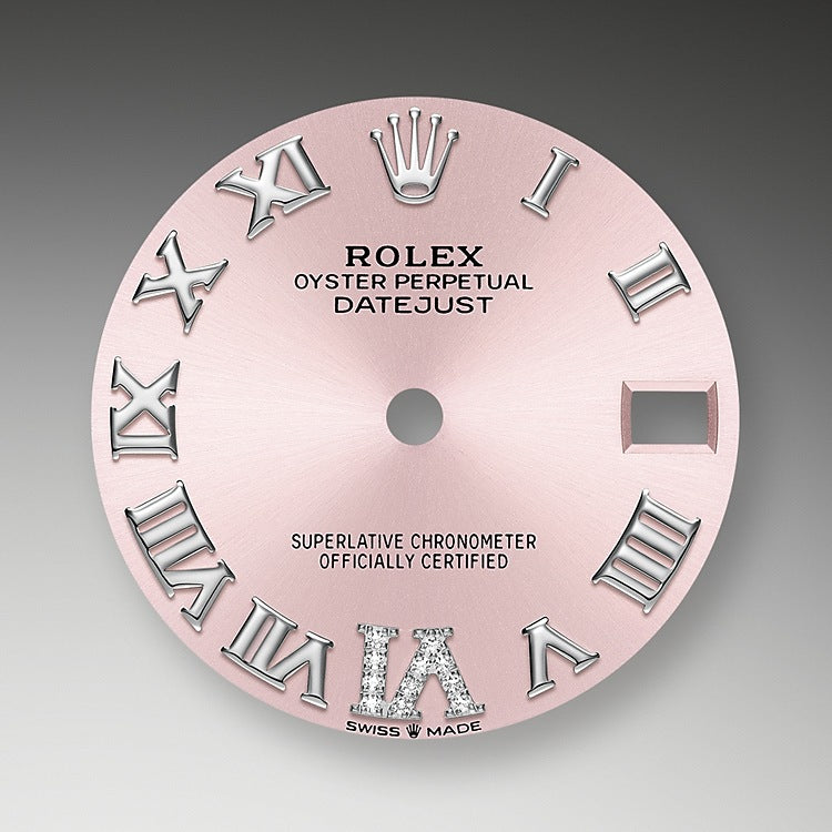 Datejust 31, Oystersteel, 18kt White Gold and diamonds, Ref# 278384RBR-0028