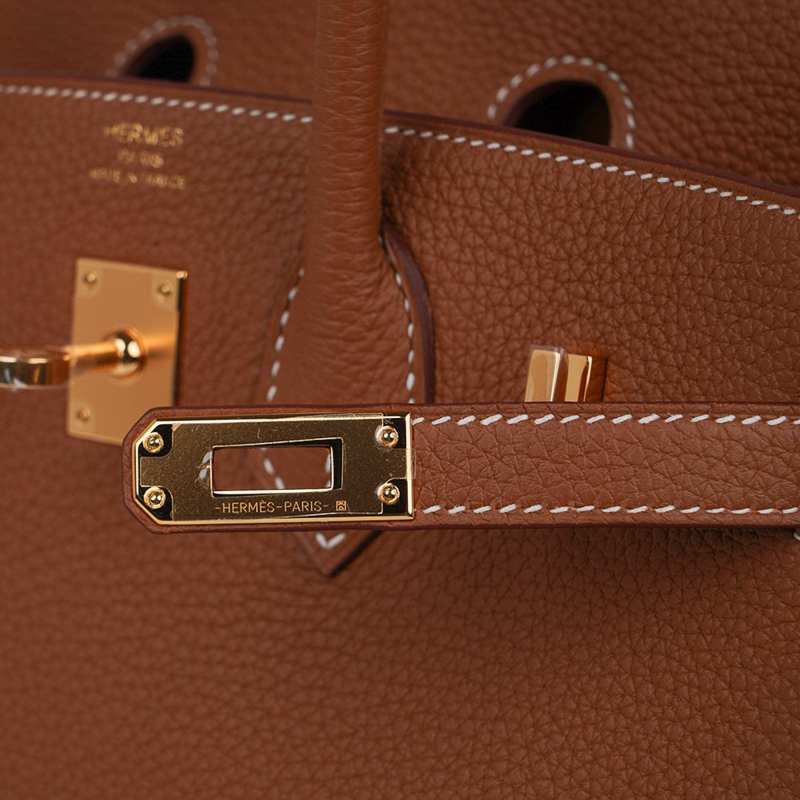 Birkin 25 Bag Gold Togo Leather Gold Hardware