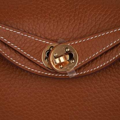 Mini Lindy 20 Bag Gold Clemence Leather with Gold Hardware