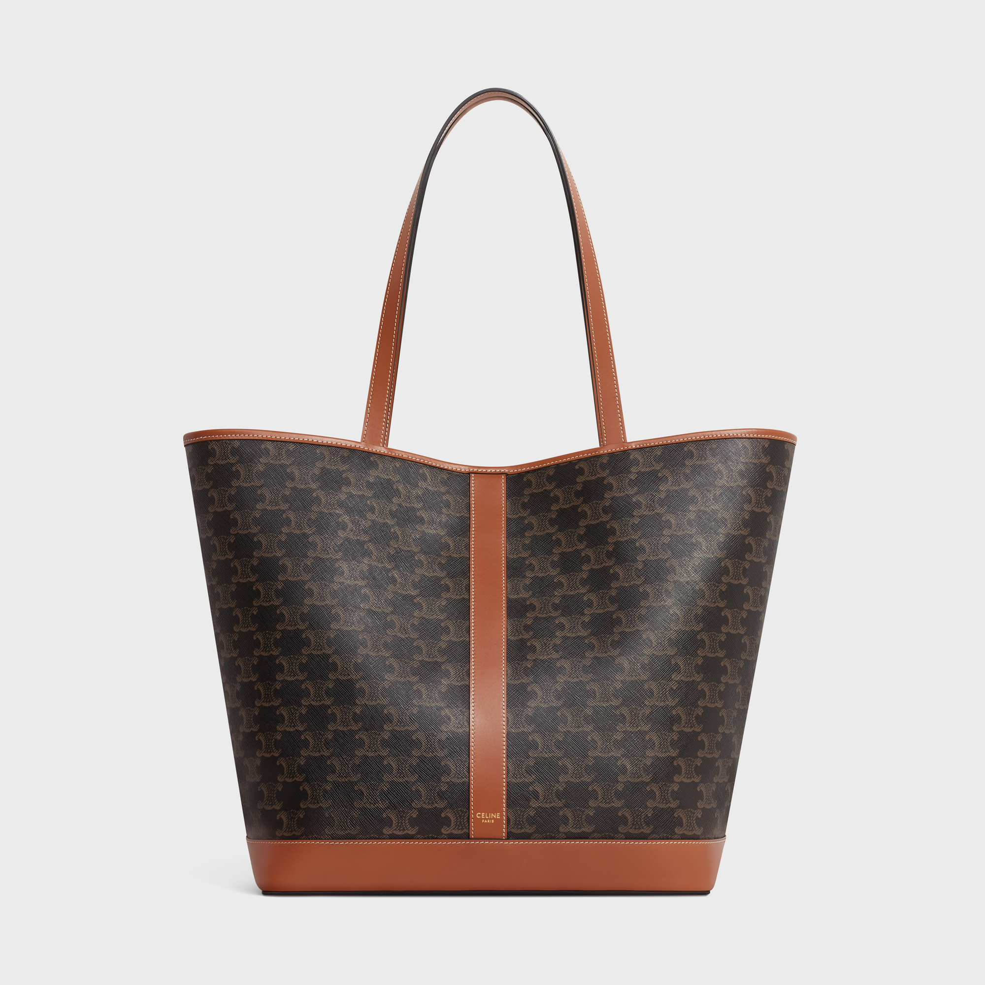 MEDIUM CABAS in Triomphe Canvas and calfskin