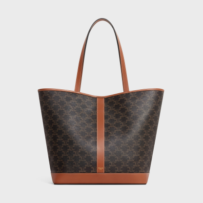 MEDIUM CABAS in Triomphe Canvas and calfskin
