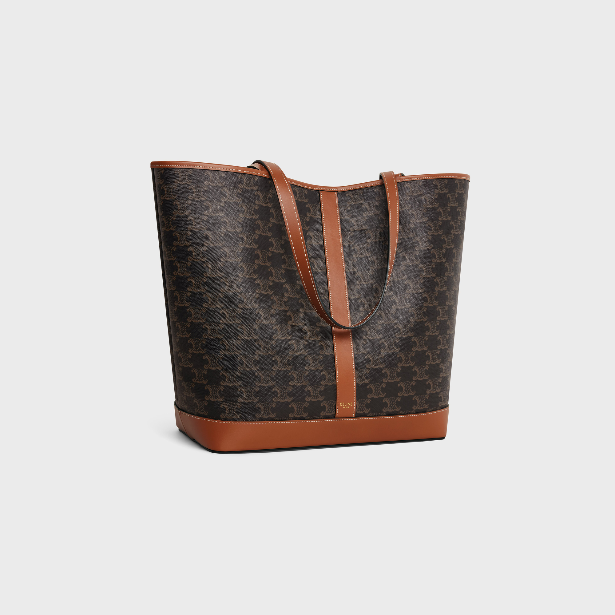 MEDIUM CABAS in Triomphe Canvas and calfskin
