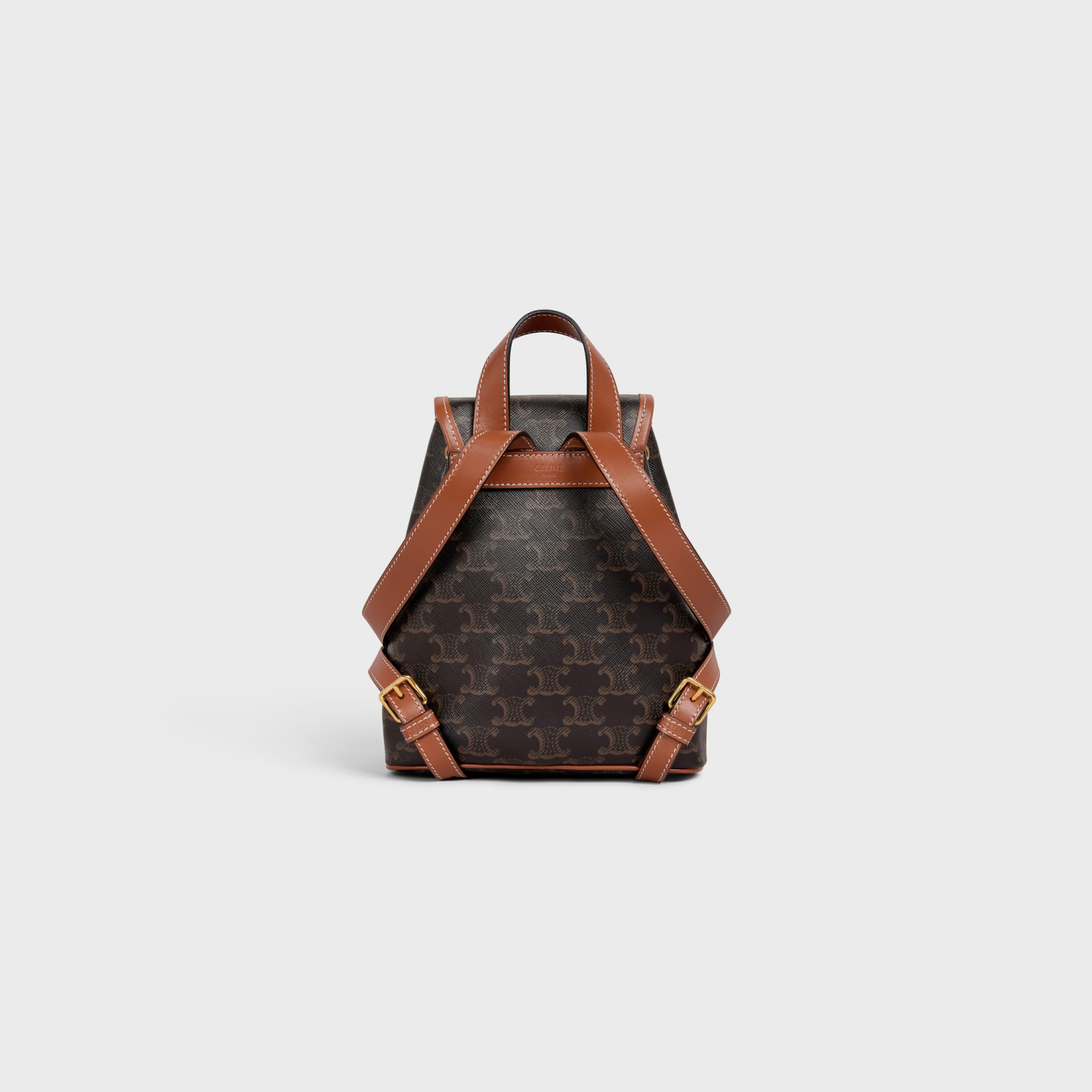 MINI BACKPACK FOLCO in Triomphe Canvas and calfskin