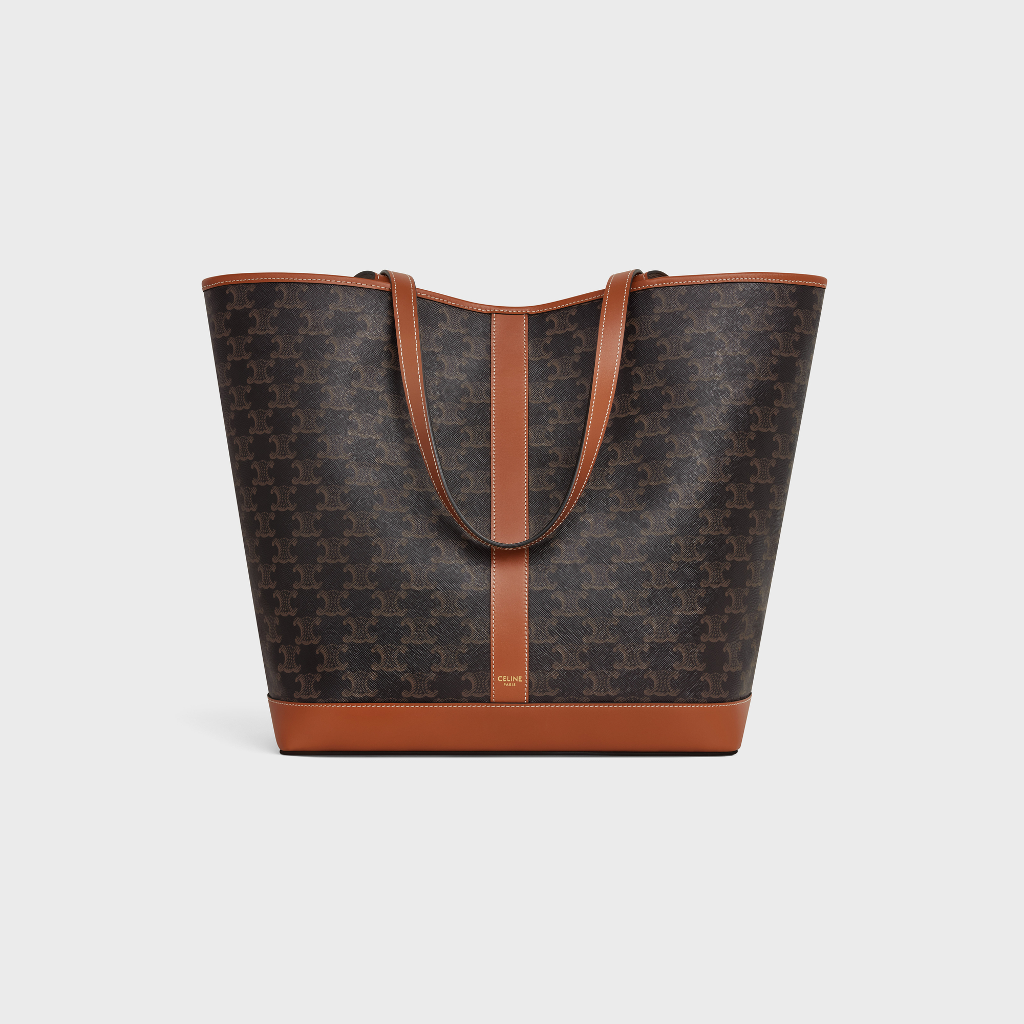 MEDIUM CABAS in Triomphe Canvas and calfskin