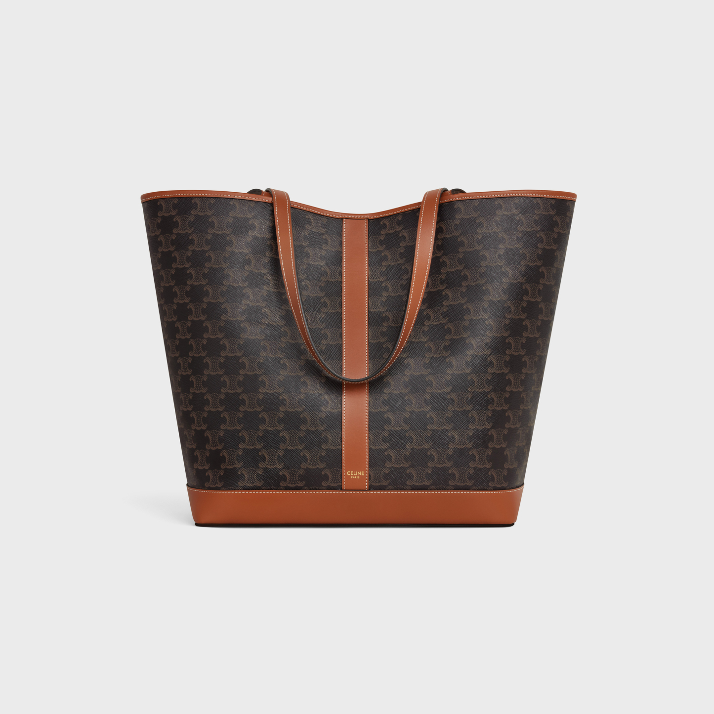 MEDIUM CABAS in Triomphe Canvas and calfskin