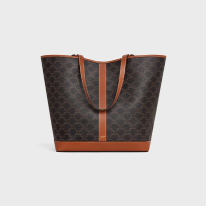 MEDIUM CABAS in Triomphe Canvas and calfskin