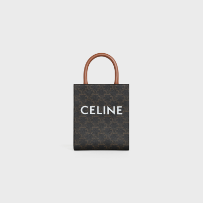 Mini Vertical Cabas in Triomphe Canvas and calfskin with print