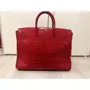 Birkin 35 crocodile handbag  Very good condition  Red, Crocodile