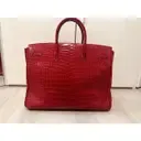 Birkin 35 crocodile handbag  Very good condition  Red, Crocodile