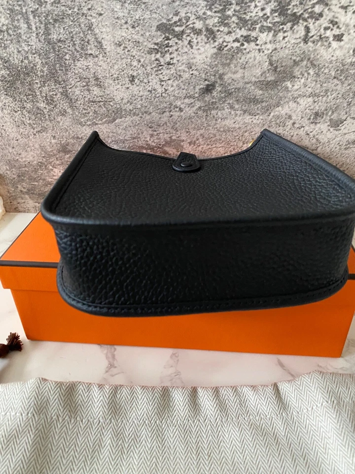 New Authentic  Mini Evelyne 16 Amazone Bag Handbag Clemence Black Noir GHW