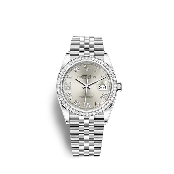Datejust 36 Oystersteel and white gold Ref# 126284RBR-0021