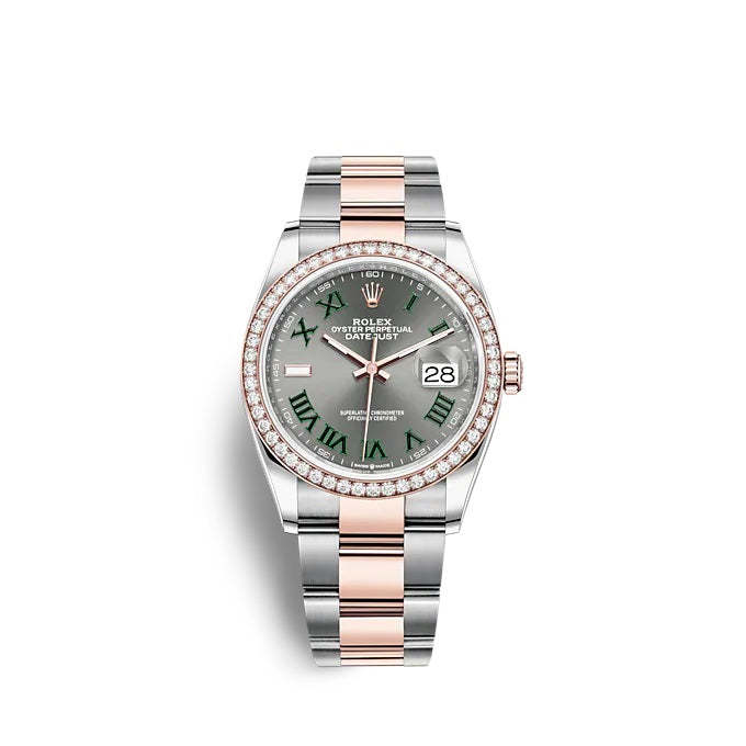 Datejust 36 Oystersteel and Everose gold Ref# 126281RBR-0018