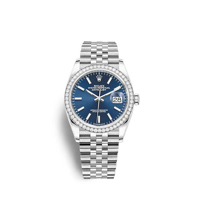Datejust 36 Oystersteel and white gold Ref# 126284RBR-0009