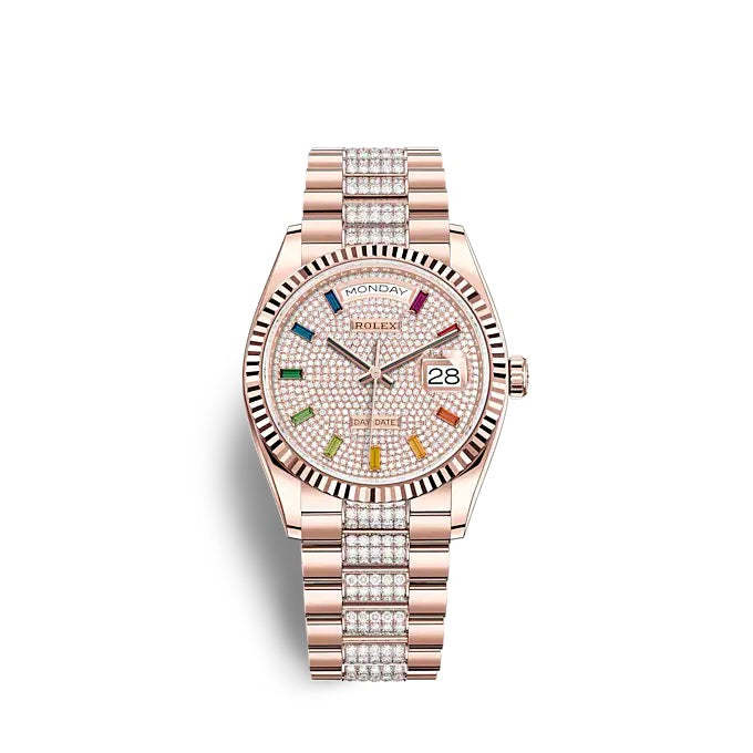 Day-Date 36 Everose gold Ref# 128235-0040