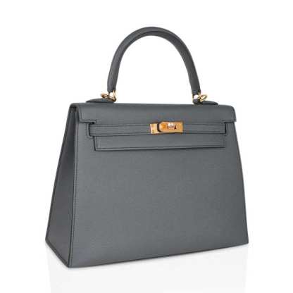 Kelly Sellier 25 Bag Vert Amande Gold Hardware Epsom Leather