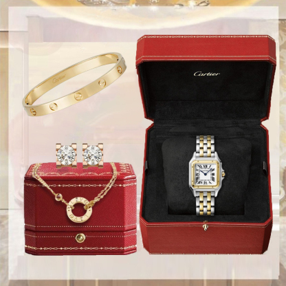 Carthttier Signature Set – Watch, Bracelet, Necklace & Studs