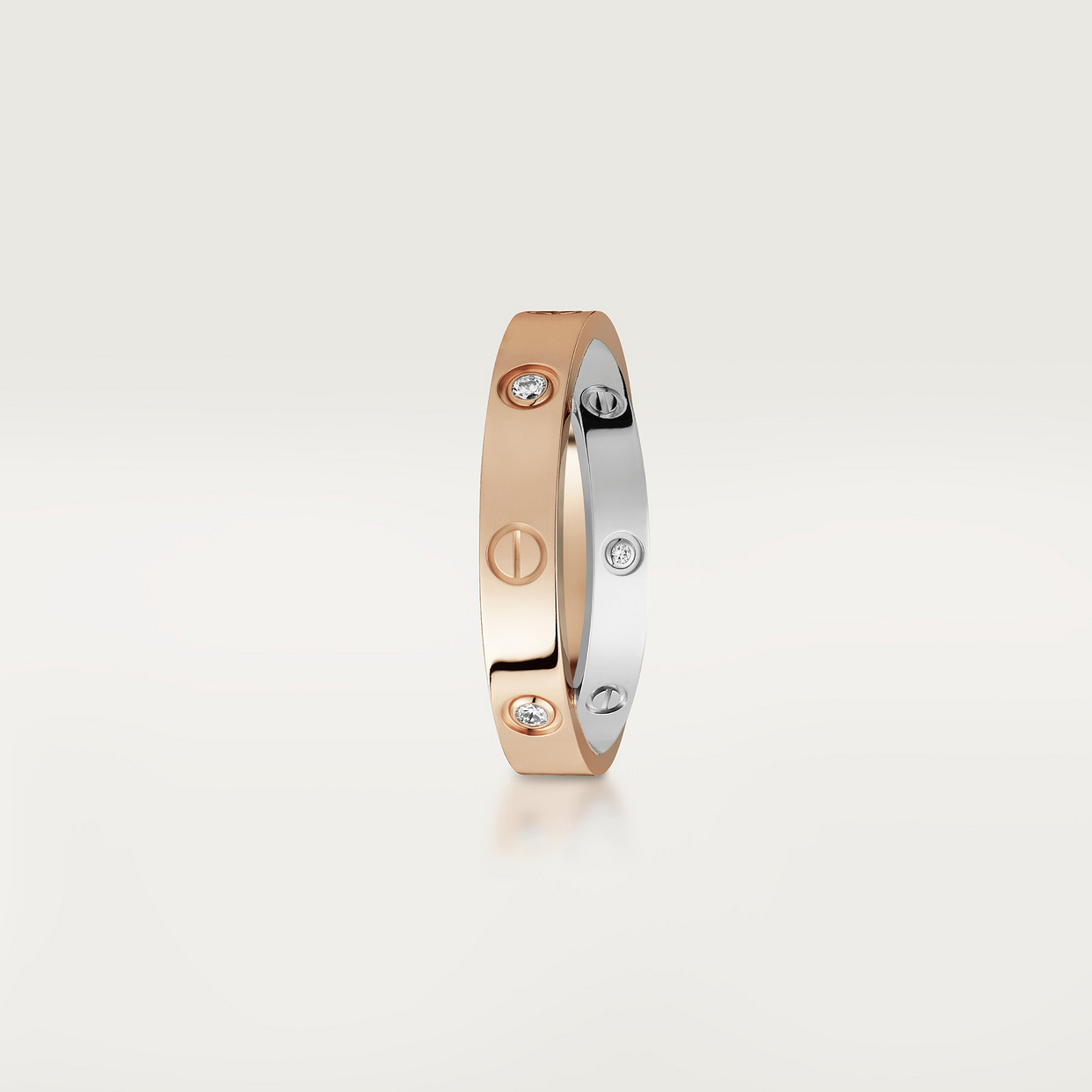 LOVE ring, 6 diamonds