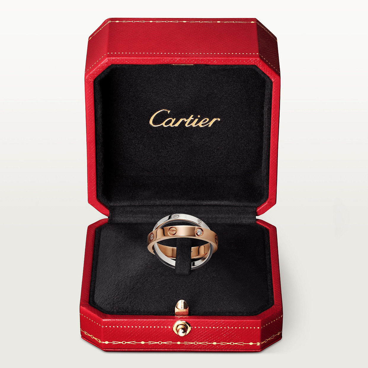 LOVE ring, 6 diamonds