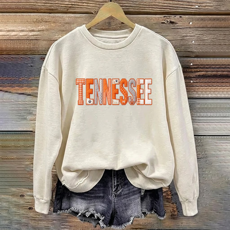 Tennessee Faux Patchwork Football Sweatshirt