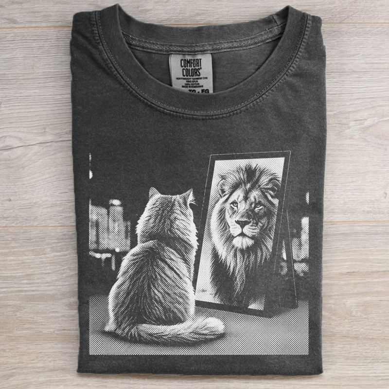 funny Cat lion meme T-shirt 