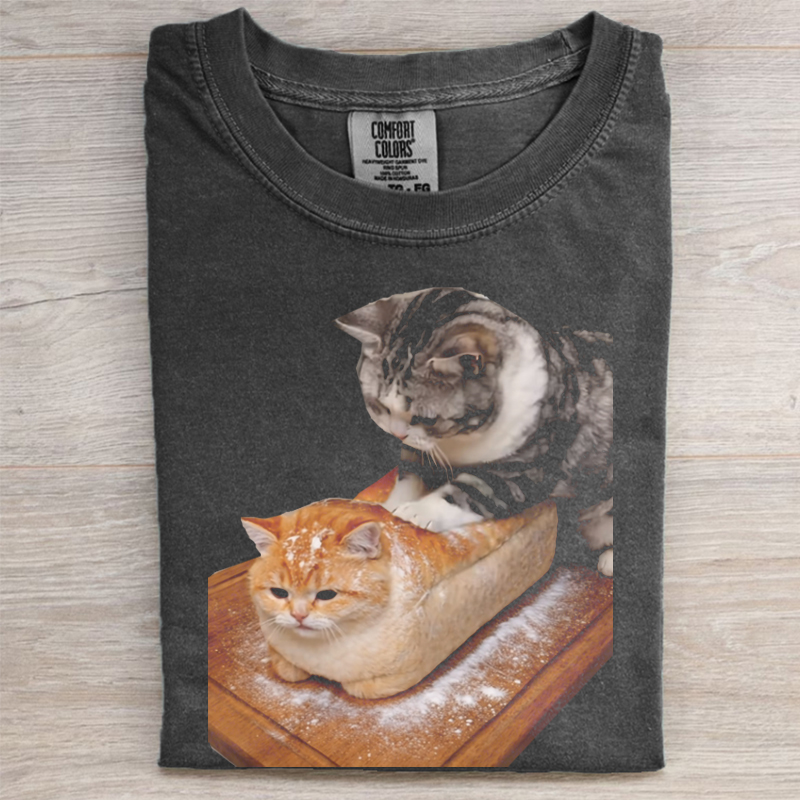 Funny Kitty bread meme T-shirt