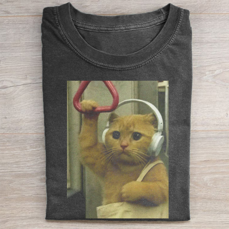 Subway Cat Meme T-shirt