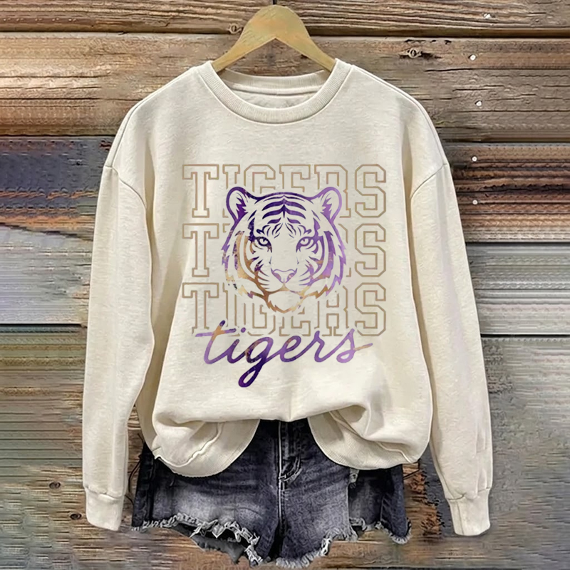 Purple and Gold Geaux Tiger Sweatshirt