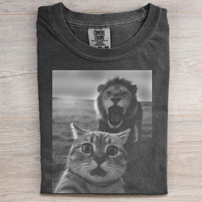 Vintage Wash Cat meme T-shirt