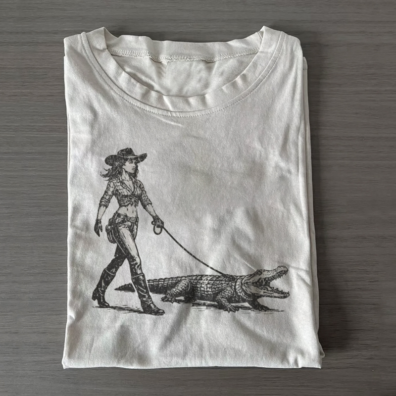 Cowgirl Alligator Graphic T-shirt
