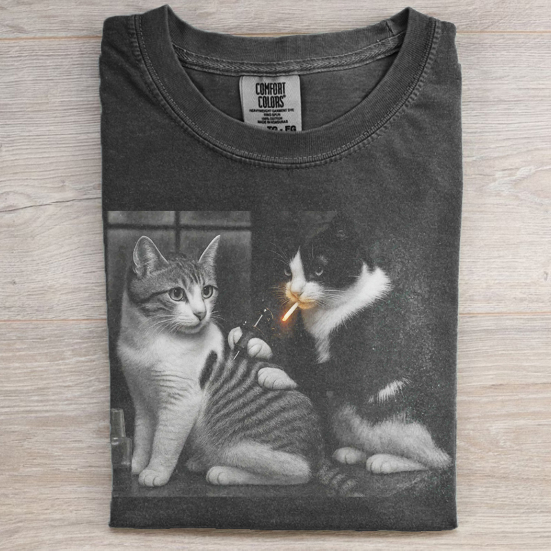 Funny Cat Tattoo T-Shirt