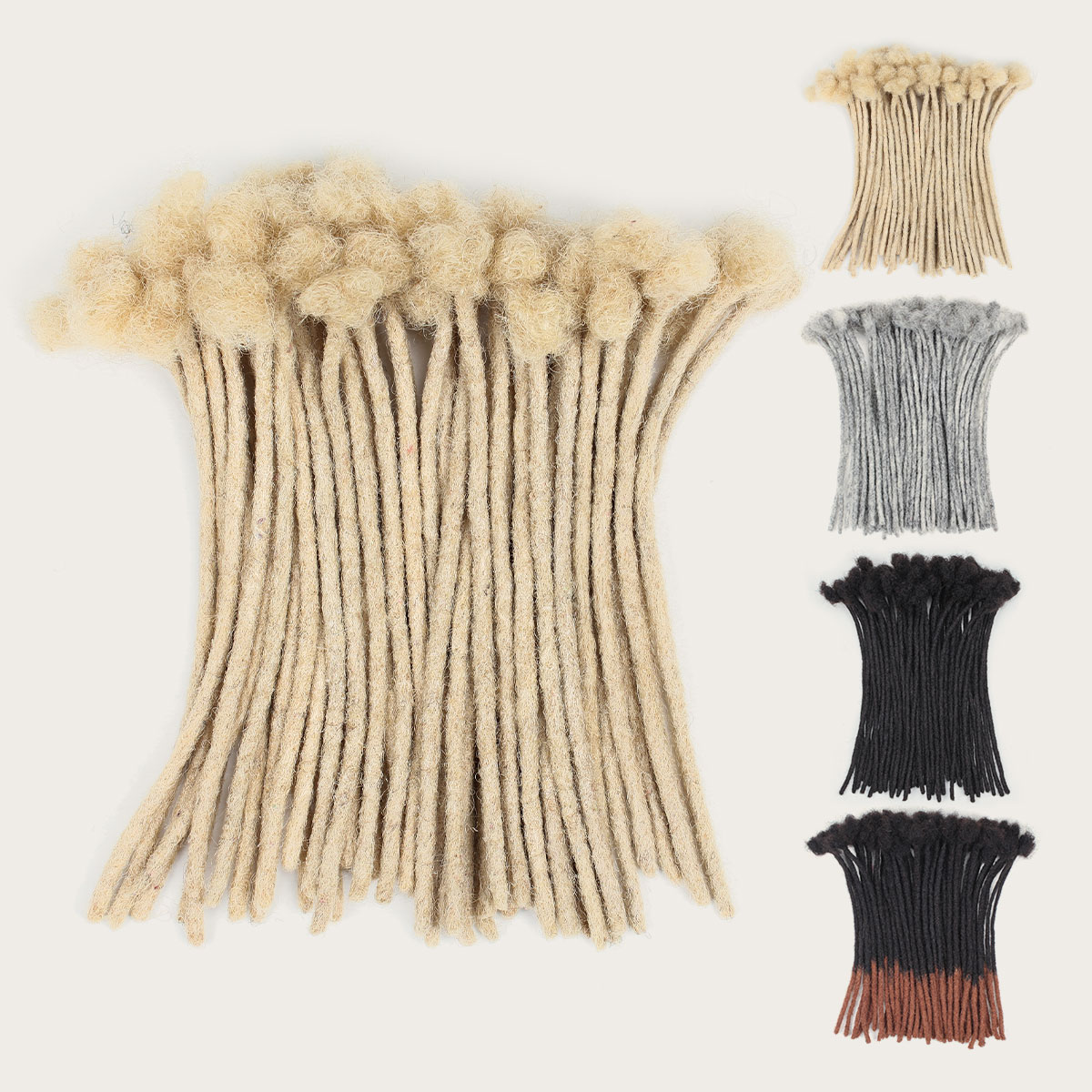 #613 Blonde Loc Extensions Human Hair, 0.6 cm Width Human Hair Dreadlock Extensions 6-18 Inch