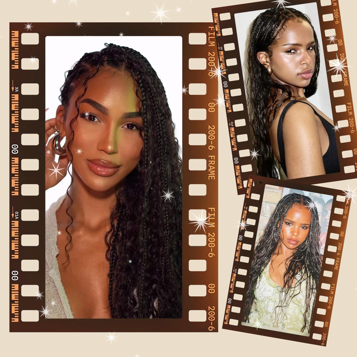 Sangtok 36 inch Knotless Boho Box Braid Wigs, 360 Single Full Lace Braided Curly Wigs for Black Women, Synthetic Black Braided Lace Wig