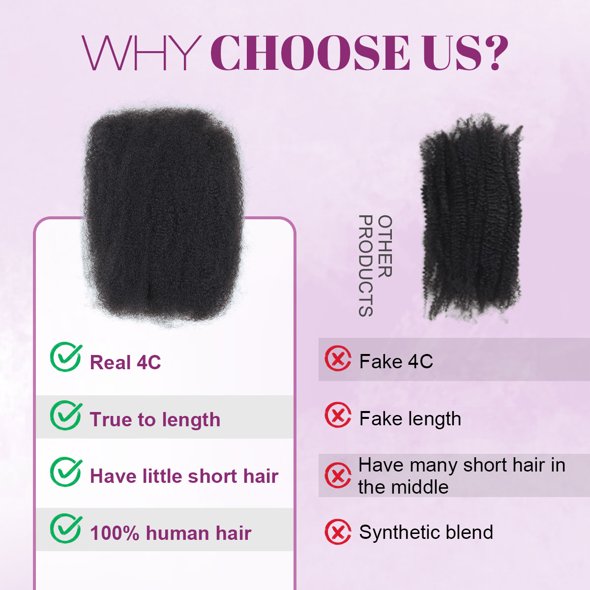 Sangtok Afro Kinkys Bulk Human Hair, 4c Curly Hair for Permanent Sister Locs/ Mini Twists/Braids/Repair Can Dye and Bleach Honey Blonde