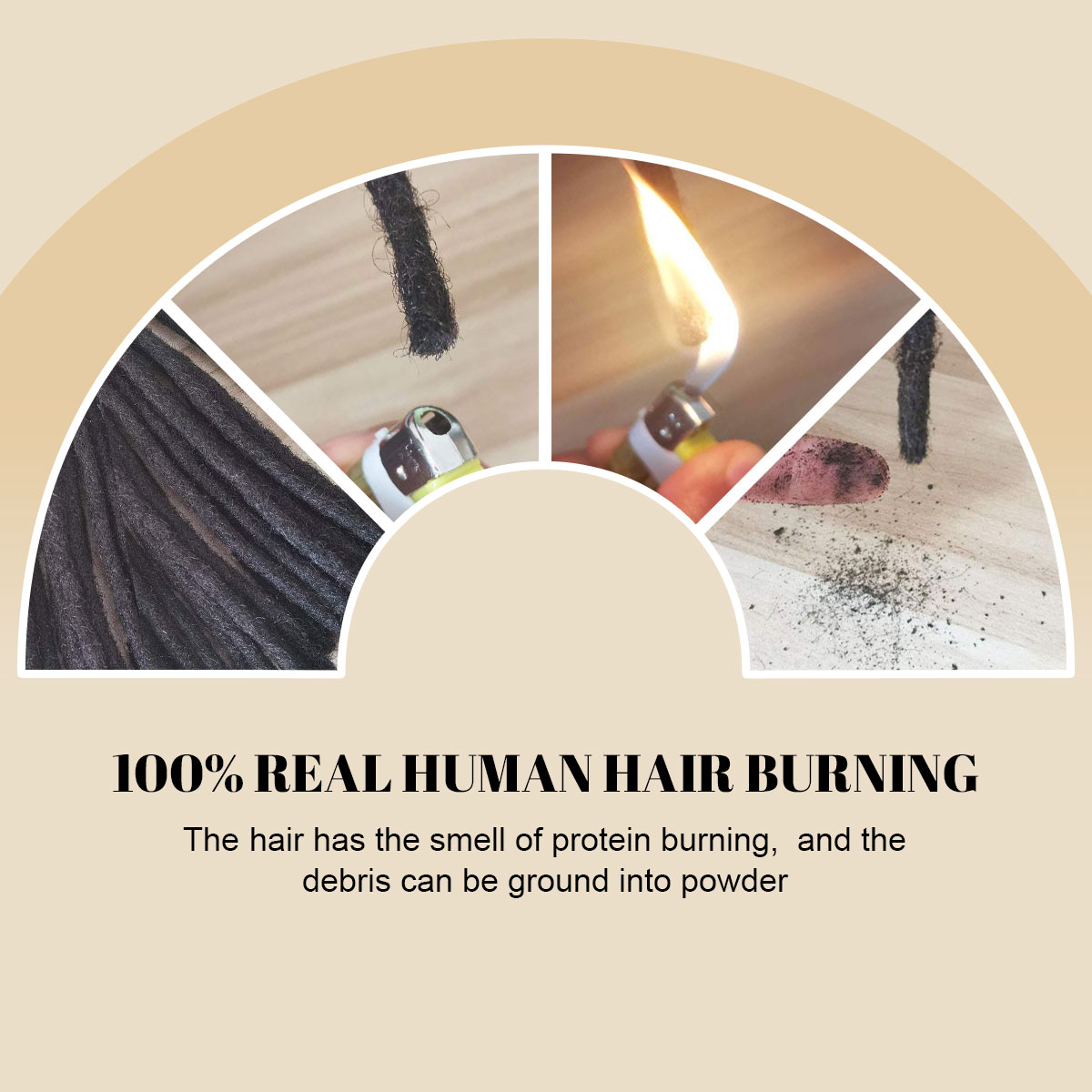 #1B/30 Red Loc Extensions Human Hair, 0.6 cm Width Human Hair Dreadlock Extensions 6-18 Inch