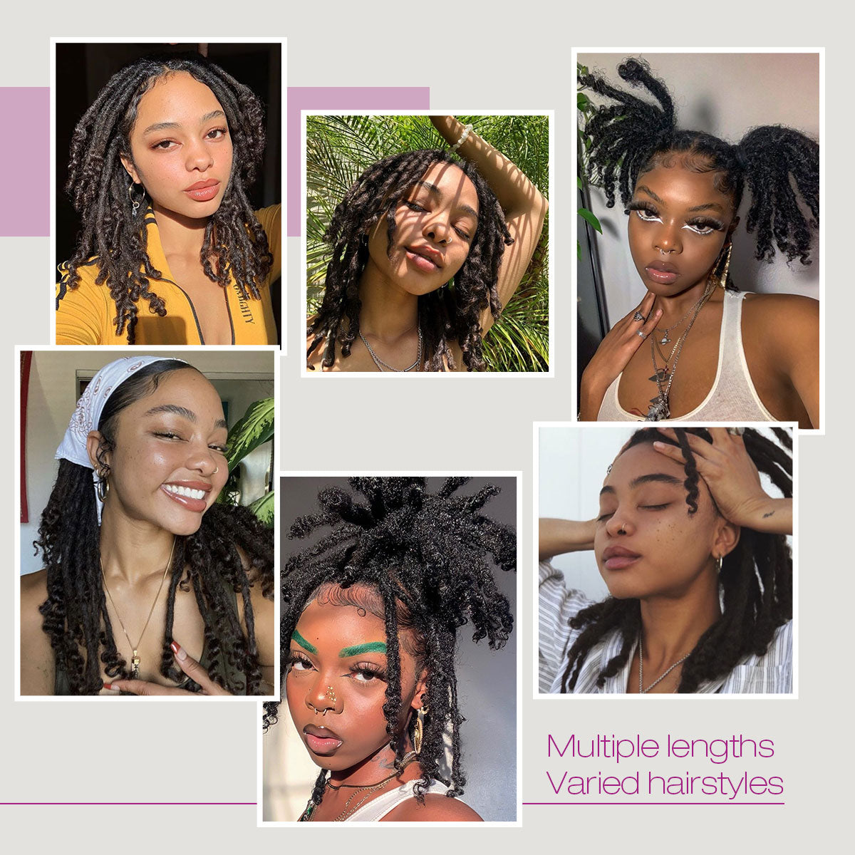 Sangtok 8 inch 40 Strands Loc Extensions Human Hair Curly Ends, 0.4cm Width Human Hair Loc Extensions 8-12 Inch