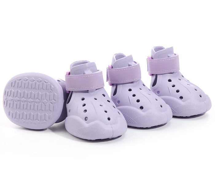 Breathable Pet Crocs Shoes, 4 Counts/set Non-slip reflective Night-safe Comfortable Pet Protective Shoes, Pet Supplies for All Seasons, Outdoor