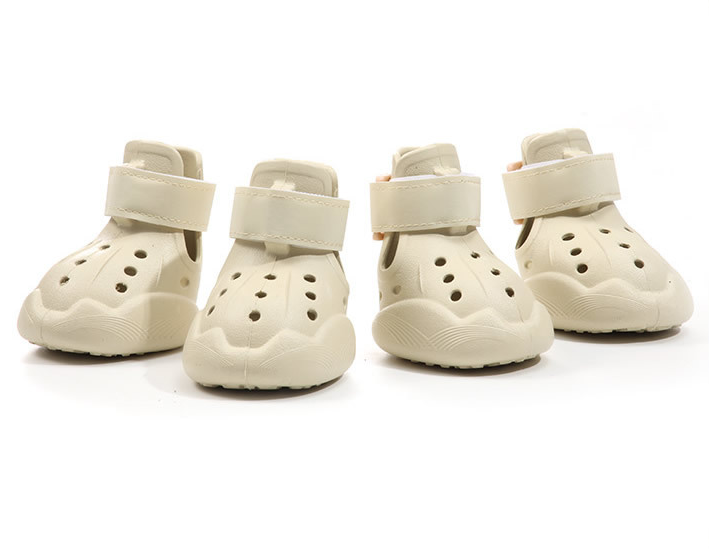 Breathable Pet Crocs Shoes, 4 Counts/set Non-slip reflective Night-safe Comfortable Pet Protective Shoes, Pet Supplies for All Seasons, Outdoor