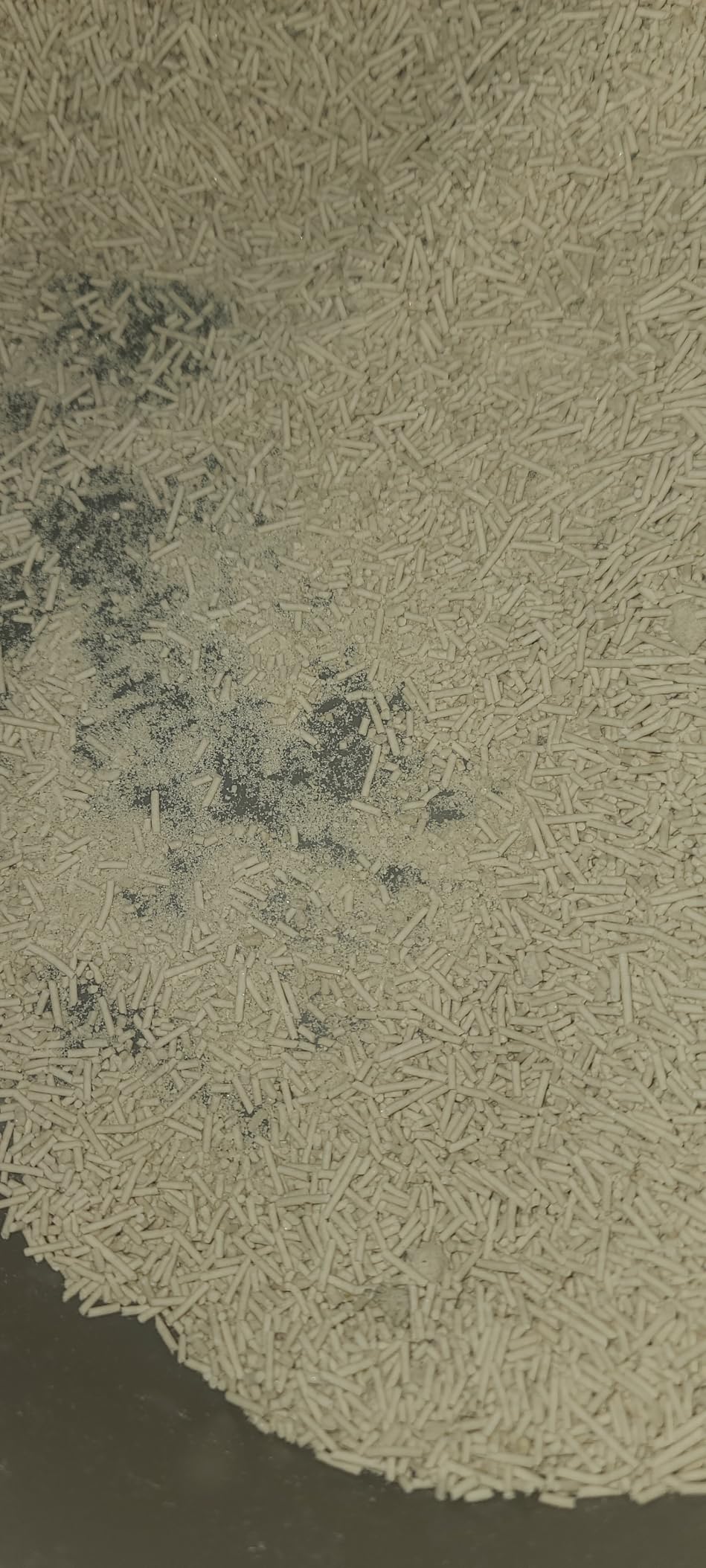 Tofu litter pellets overhead view