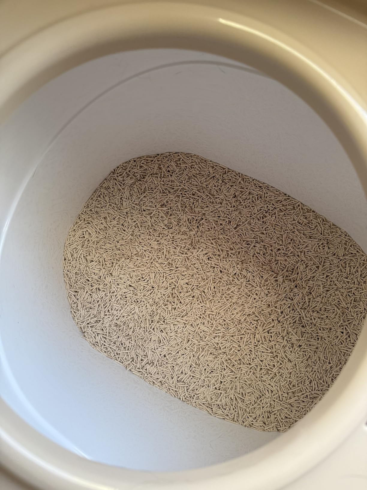 Solid clumps on wire scoop