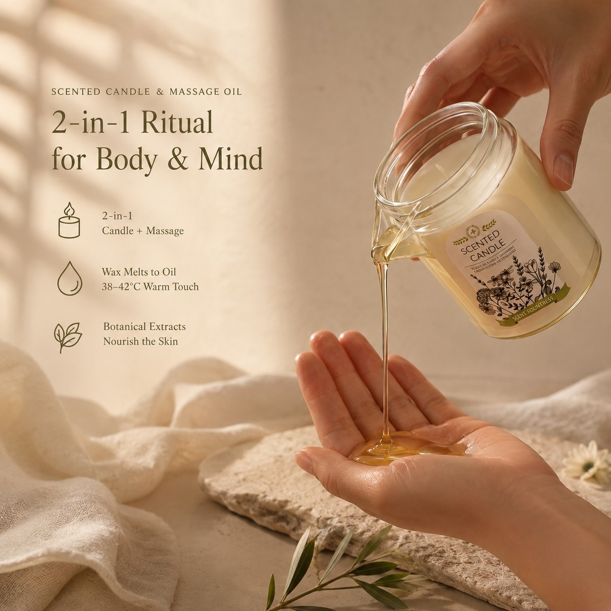Aromatherapy Essential Oil Massage Candle